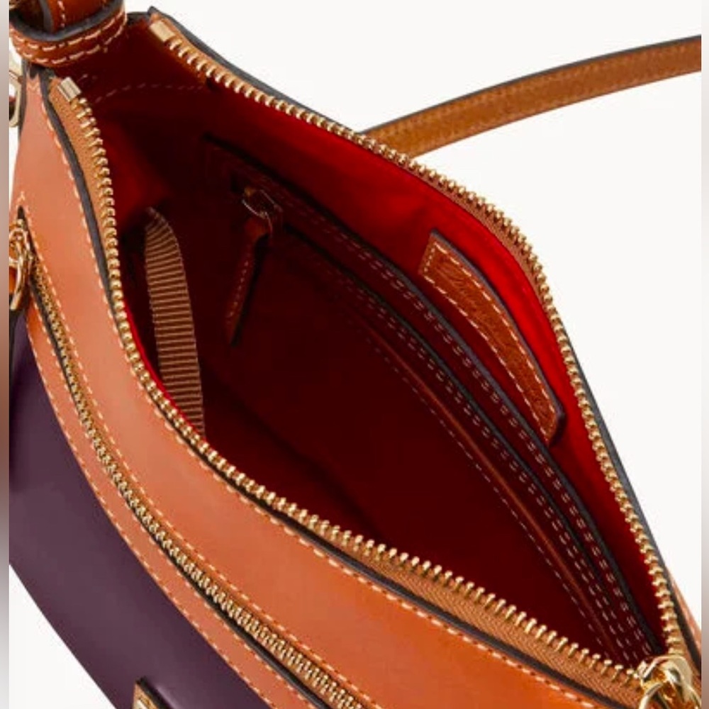 Dooney & Bourke Wexford Leather Crossbody 25 Plum Wine - Picture 13 of 14